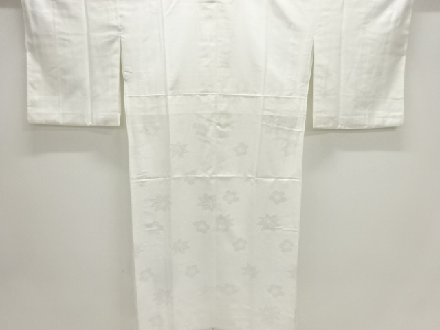 流水に紅葉・梅模様織出し単衣長襦袢